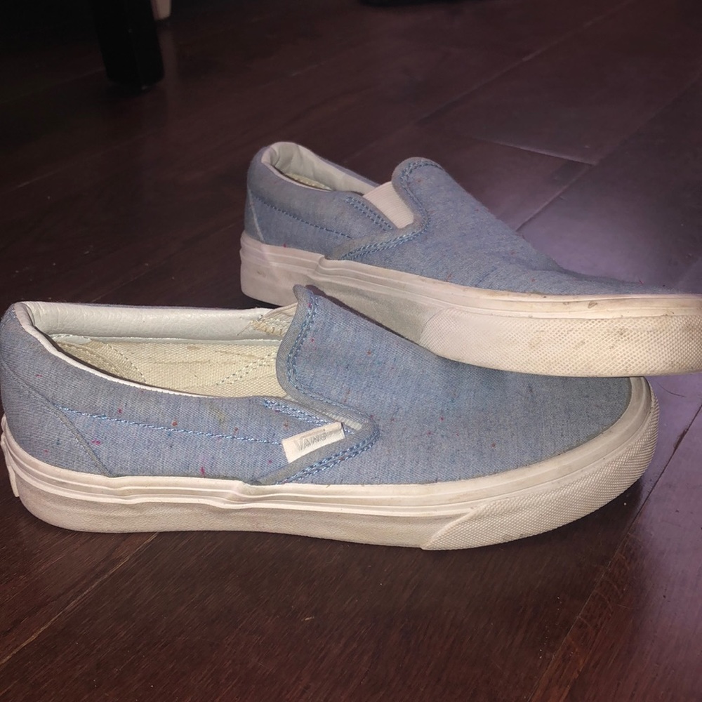 Blue speckle vans
